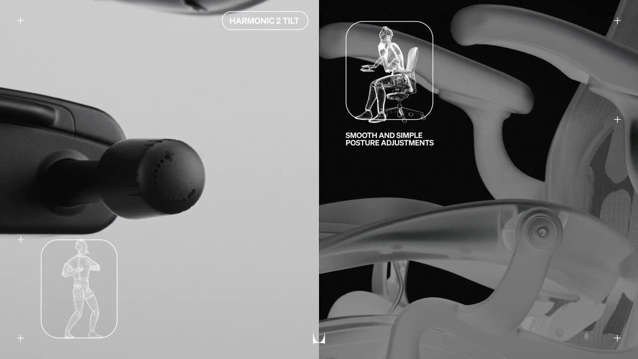 Vista cercana de los reposabrazos de la silla gaming Aeron, que muestran su capacidad de ajuste, con un dibujo lineal de la misma zona y las inscripciones «State of the art personalistion» (Personalización de vanguardia) y «Fully adjustable arms» (Reposabrazos totalmente ajustables).
