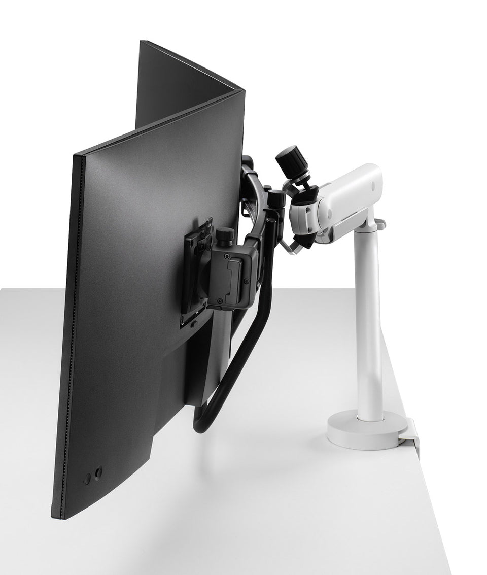 Brazo articulado para dos monitores de gran tamaño Flo X