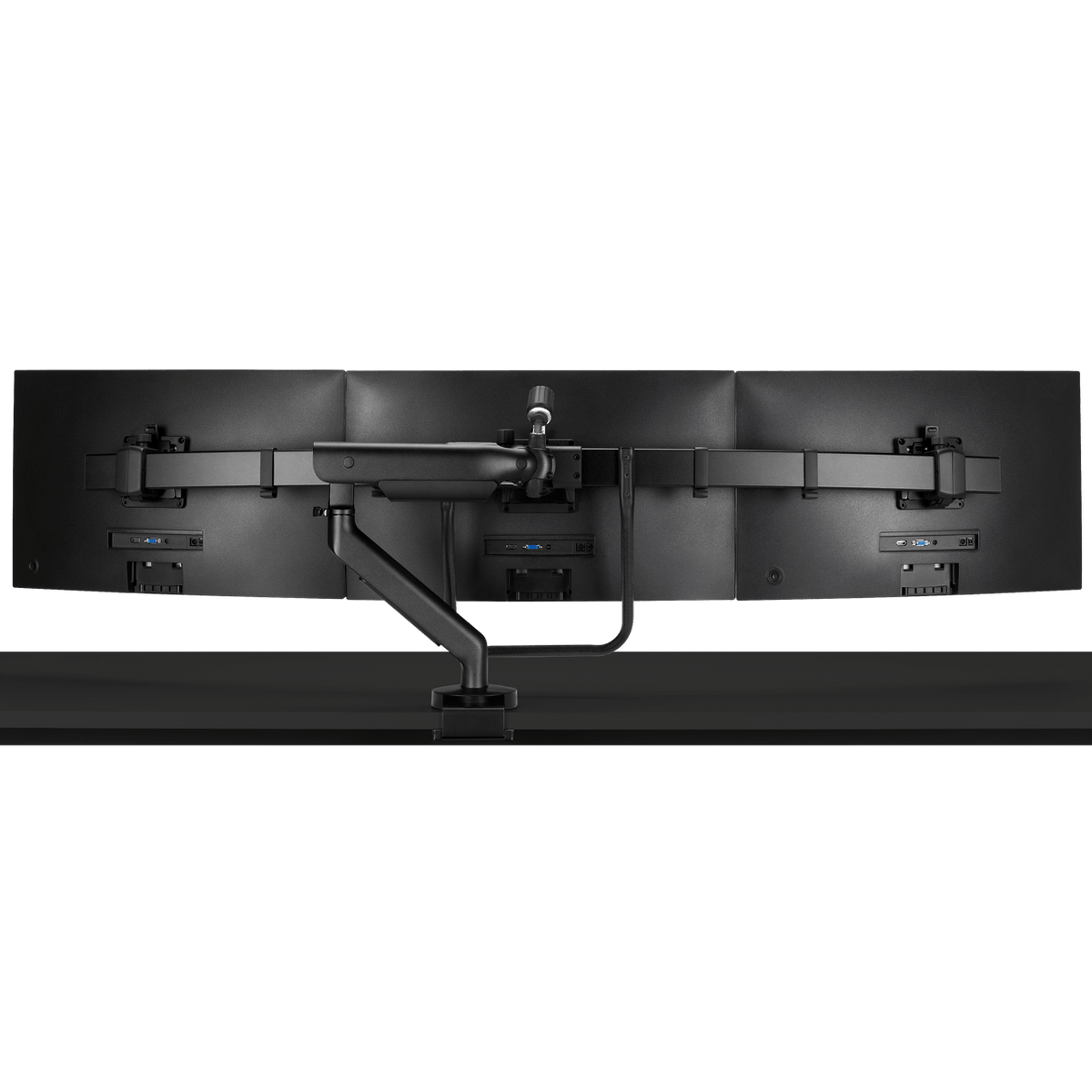 Brazo articulado para tres monitores de gran tamaño Flo X