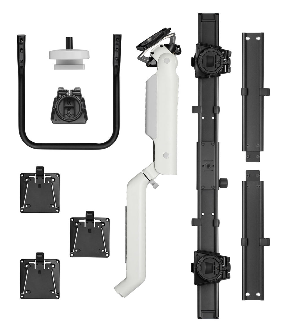 Brazo articulado para tres monitores de gran tamaño Flo X