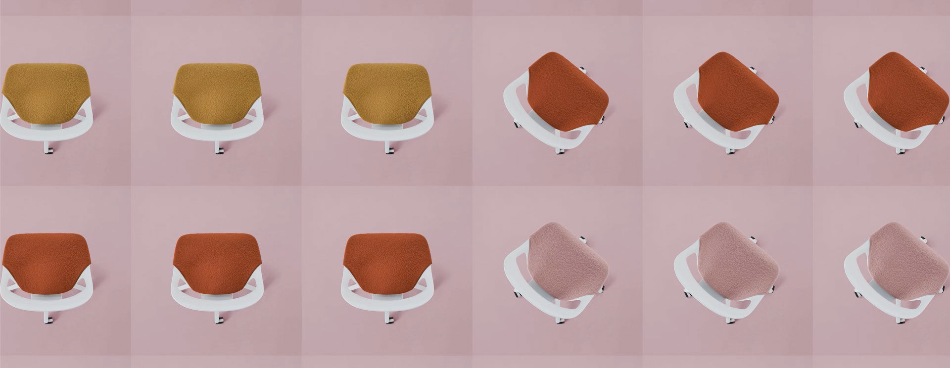 Un vídeo divertido y cautivador que muestra la silla de oficina Herman Miller Zeph en una gama de colores brillantes.