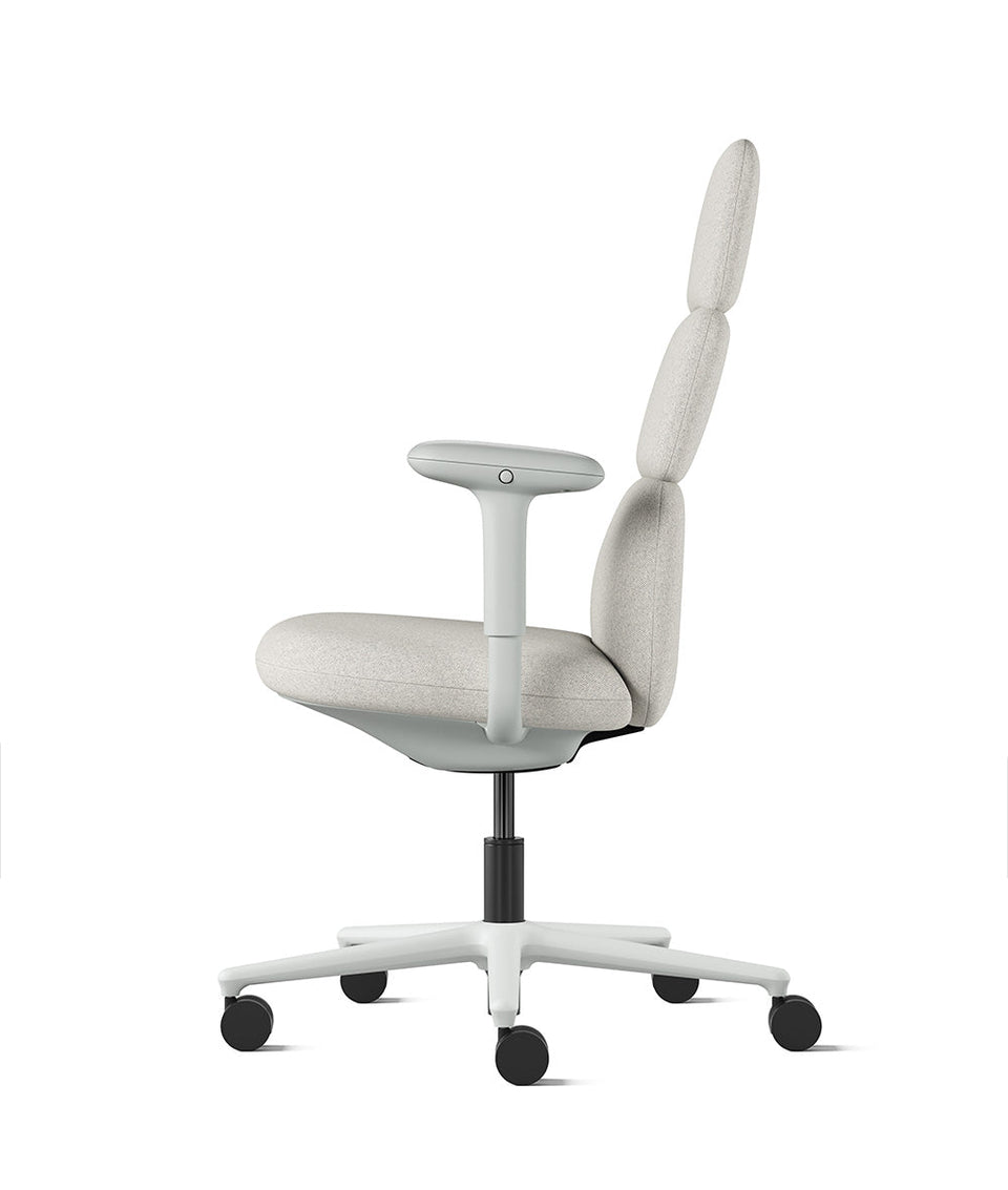 Silla Asari con respaldo alto blanched alpine
