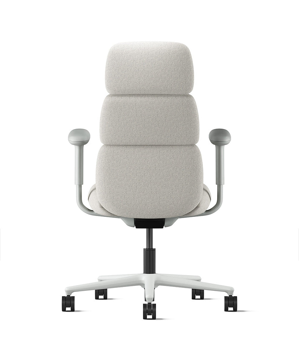 Silla Asari con respaldo alto blanched alpine