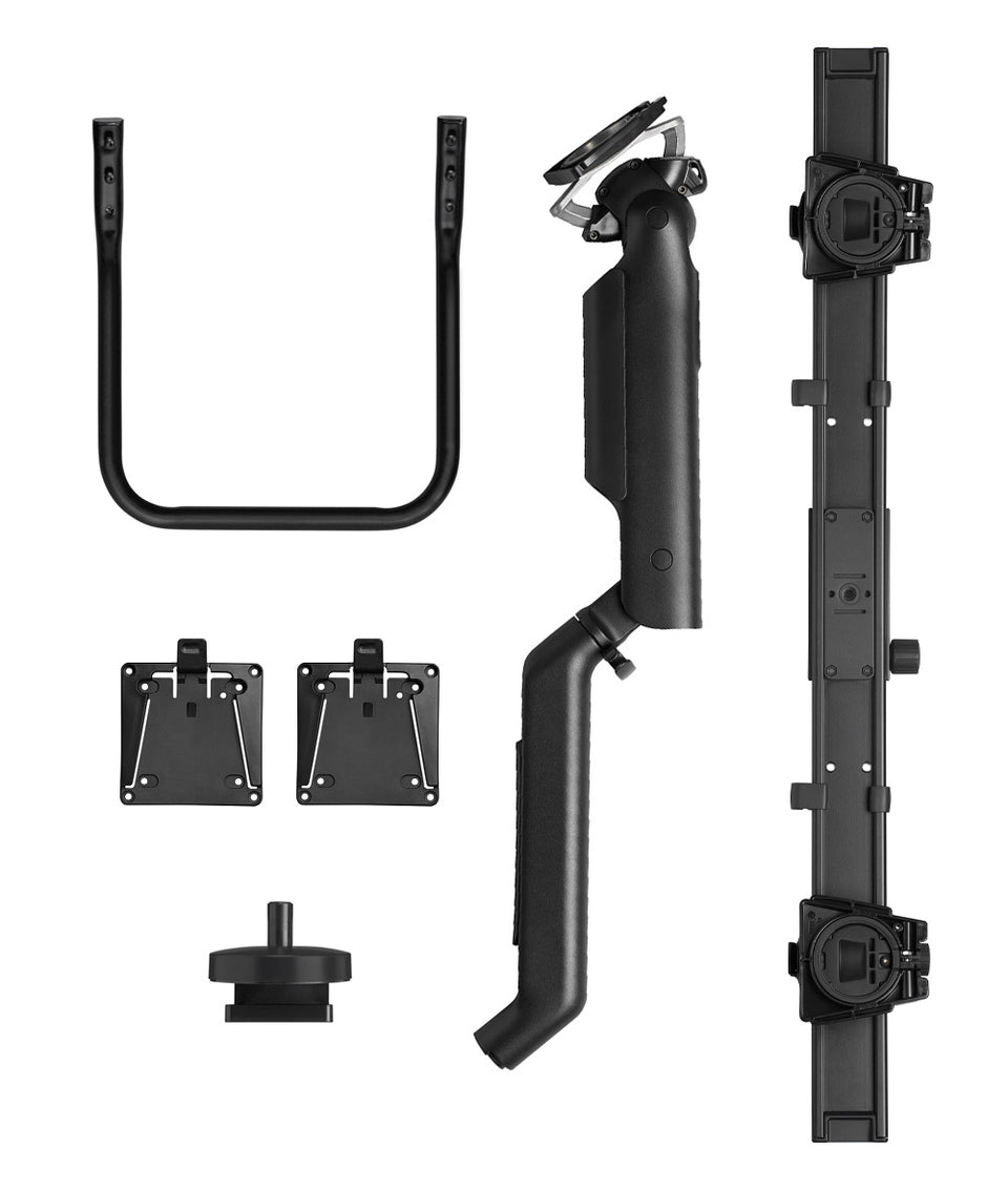 Brazo articulado para dos monitores de gran tamaño Flo X