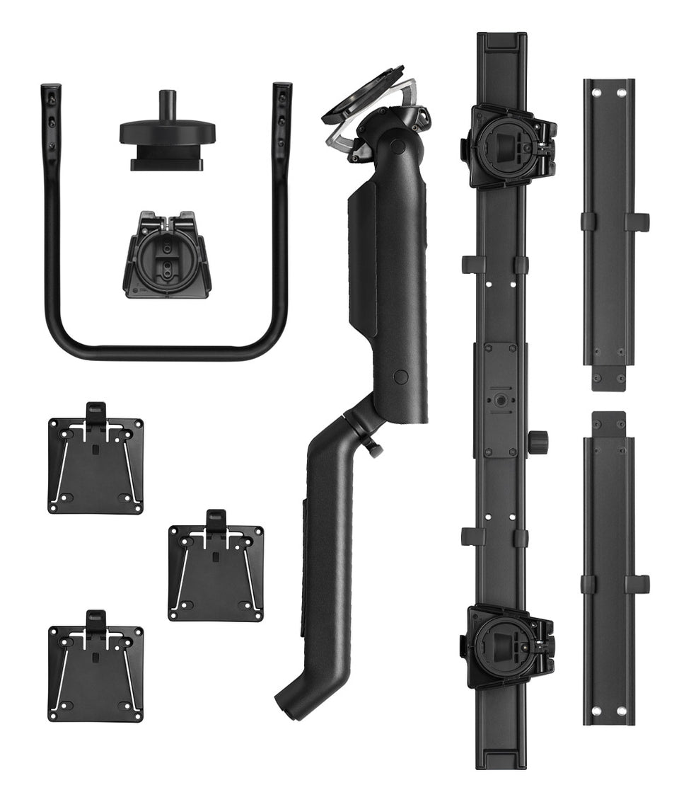 Brazo articulado para tres monitores de gran tamaño Flo X