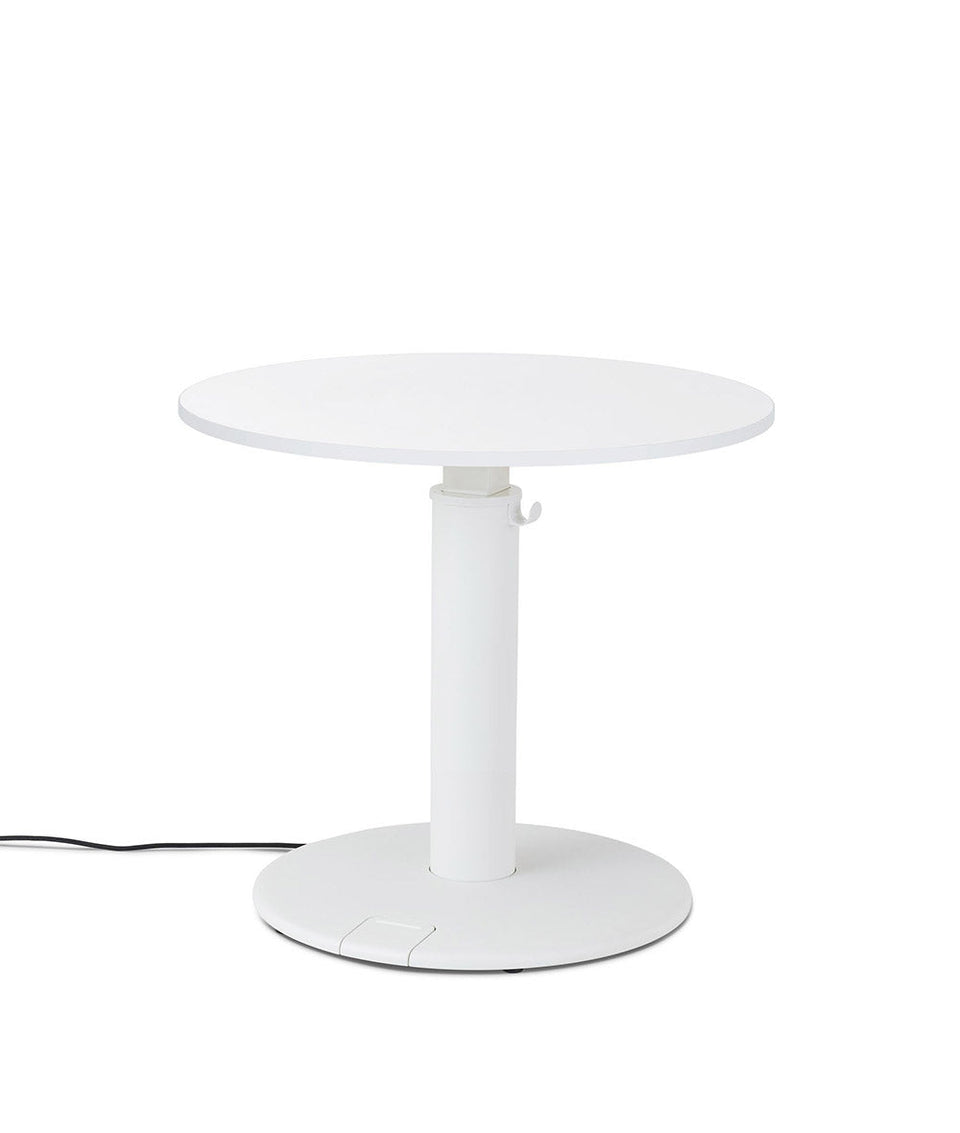 OE1 Round Standing Desk Studio Blanco 