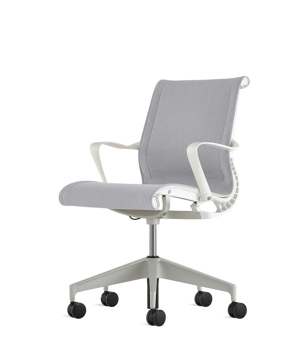 Silla de apoyabrazos fijos Setu gloss/studio blanco