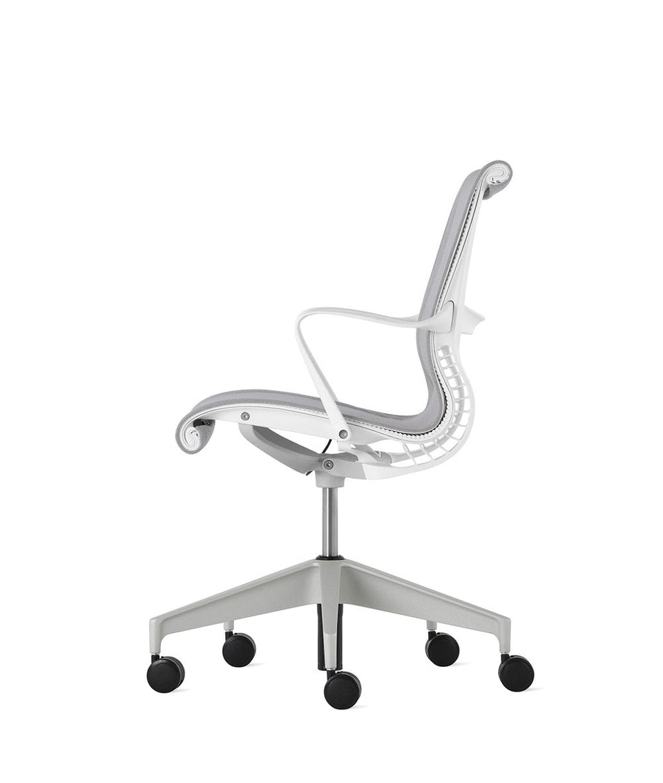 Silla de apoyabrazos fijos Setu gloss/studio blanco